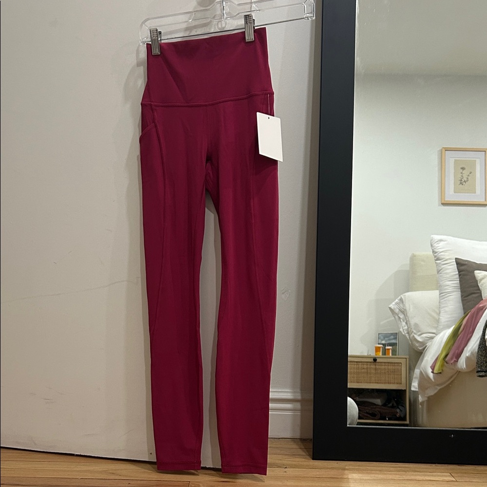 Lululemon Athletica High-Waisted Magenta Leggings